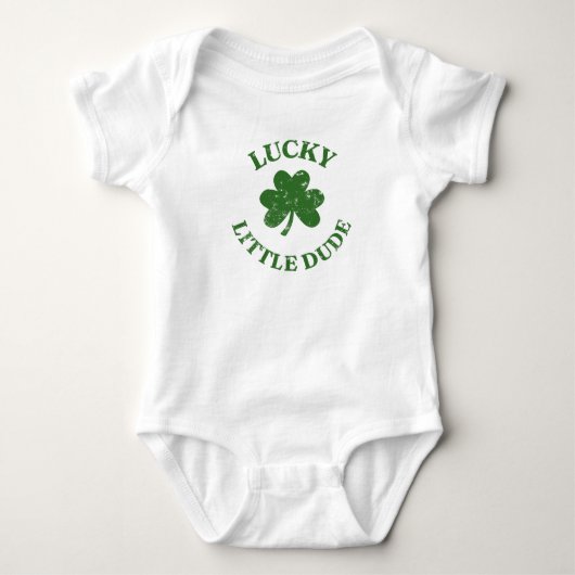 Glücklicher kleiner Typ St. Patrick's Day Baby Strampler (Vorderseite)