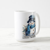 Glücklicher kleiner Winter-Schneemann Kaffeetasse (VorderseiteRechts)