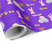 Glücklicher Kleinkind-Geburtstag lila Geschenkpapier (Rolleneckpunkt)