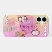 glücklicher Klick iPhone 16 Hülle (Rückseite (Horizontal))