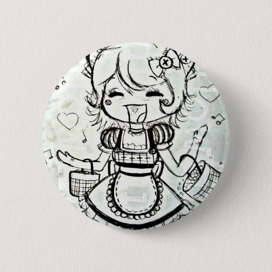 Glücklicher Knopf Button (Vorderseite)