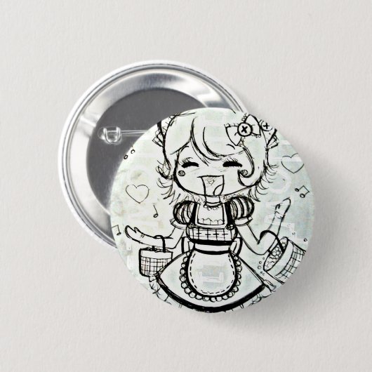 Glücklicher Knopf Button (Vorne & Hinten)