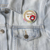 Glücklicher Knopf der Tag der Mutter - Miezekatze Button (Beispiel)