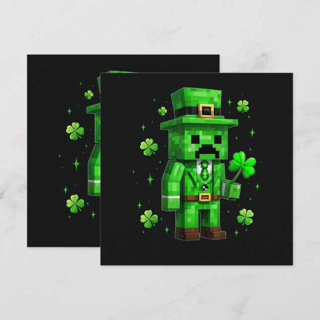Glücklicher Kobold Lustiges St. Patrick's Day Vide (Vorne/Hinten)