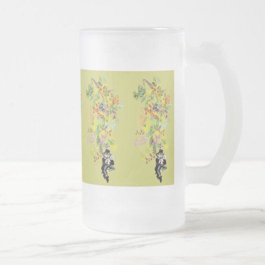 Glücklicher Kobold Mattglas Bierglas (Rechts)