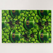 Glücklicher Kobold schwarze Katze Puzzle Saint Pat (Horizontal)