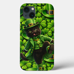 Glücklicher Kobold schwarze Katze St. Patrick's Da Case-Mate iPhone Hülle