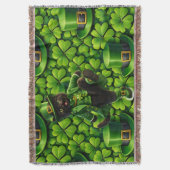 Glücklicher Kobold schwarze Katze St. Patrick's Da Decke (Vorderseite Vertikal)