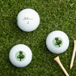 Glücklicher Kobold schwarze Katze St. Patrick's Da Golfball