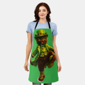 Glücklicher Kobold schwarze Katze St. Patrick's Da Schürze (Getragen)