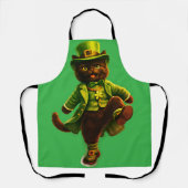 Glücklicher Kobold schwarze Katze St. Patrick's Da Schürze (Vorderseite)