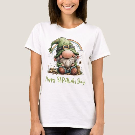 Glücklicher Kobold unter dem Regenbogen T-Shirt (Vorderseite)
