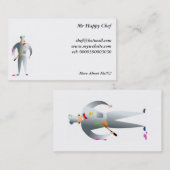 Glücklicher Koch Visitenkarte (Vorne/Hinten)