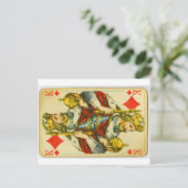 Glücklicher König der Diamanten Postkarte (Stehend Vorderseite)