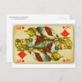 Glücklicher König der Diamanten Postkarte (Vorne/Hinten)