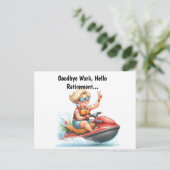 Glücklicher Kostenvoranschlag für ihre Rente Postkarte (Stehend Vorderseite)