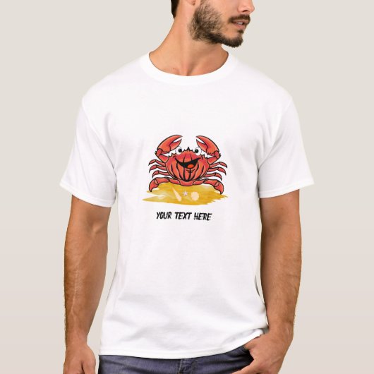 GLÜCKLICHER KRAB (EDITABLE) T-Shirt (Vorderseite)
