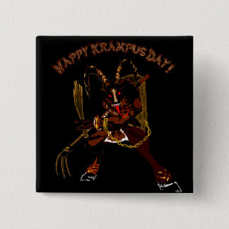 Glücklicher Krampus Tagesknopf Button