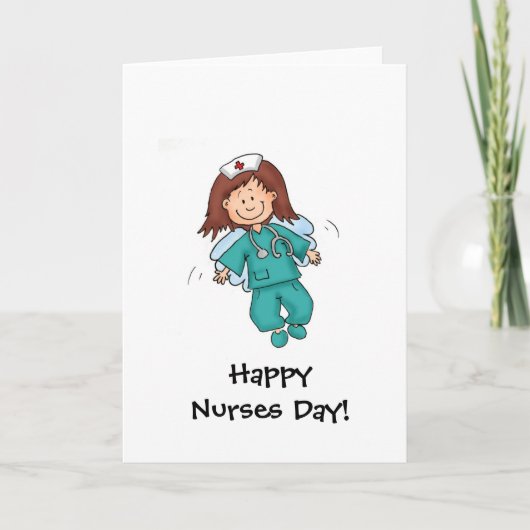 Glücklicher Krankenschwester-Tag - Gruß-Karte Karte (Vorderseite)