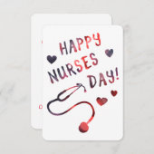 glücklicher Krankenschwestertag BOKEH Einladung (Vorne/Hinten)