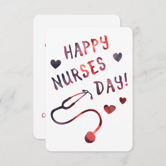 glücklicher Krankenschwestertag BOKEH Einladung (Vorne/Hinten)