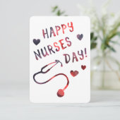 glücklicher Krankenschwestertag BOKEH Einladung (Stehend Vorderseite)