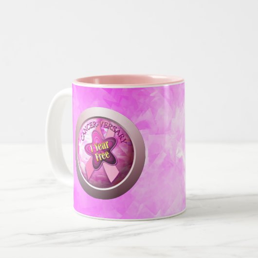 Glücklicher Krebs-Jubiläum Zweifarbige Tasse (Vorderseite Links)