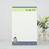 Glücklicher Kuchen mit einer maßgeschneiderten Lis Briefpapier (Stehend Vorderseite)