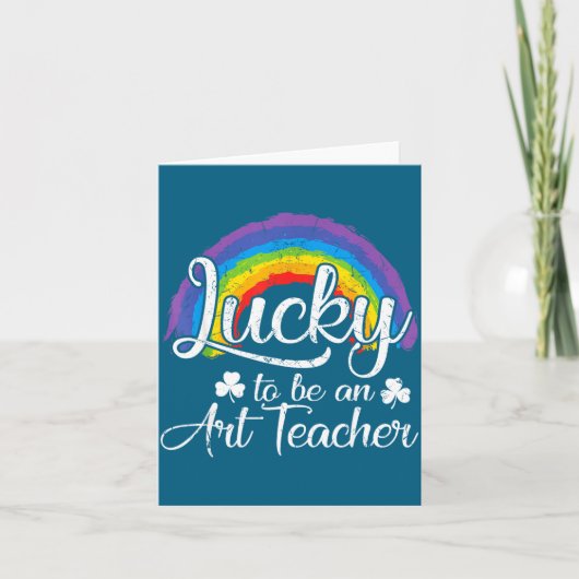 Glücklicher Kunstlehrer zu sein, süßer St. Patrick Karte (Vorderseite)