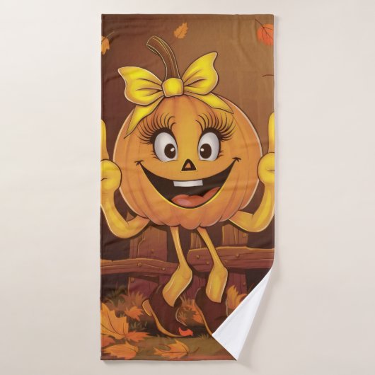 Glücklicher Kürbis. Badehandtuch (Badehandtuch)