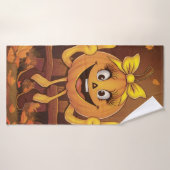 Glücklicher Kürbis. Badehandtuch (Badehandtuch)