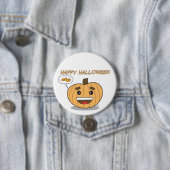 Glücklicher Kürbis Halloweens Kawaii - Knopf Button (Beispiel)