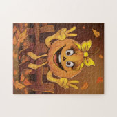 Glücklicher Kürbis. Puzzle (Horizontal)