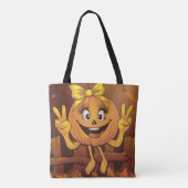 Glücklicher Kürbis. Tasche (Rückseite)