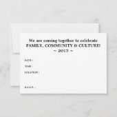 glücklicher Kwanzaa (Buke) Einladung (Rückseite)