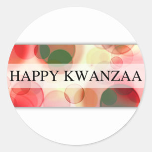 glücklicher Kwanzaa (Buke) Runder Aufkleber