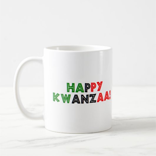 glücklicher Kwanzaa Kaffeetasse (Links)