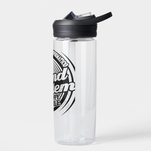 Glücklicher Lächeln Aufkleber Trinkflasche (Links)