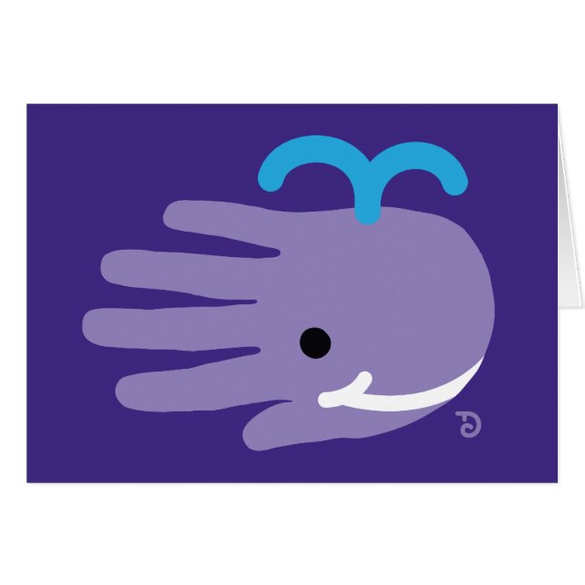 Glücklicher Lächeln-Wal (Vorderseite (Horizontal))
