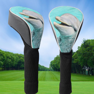 Glücklicher lächelnder Delfin Golf Headcover