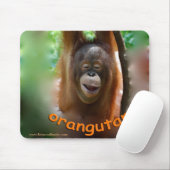 Glücklicher lächelnder Orang-Utan Mousepad (Mit Mouse)