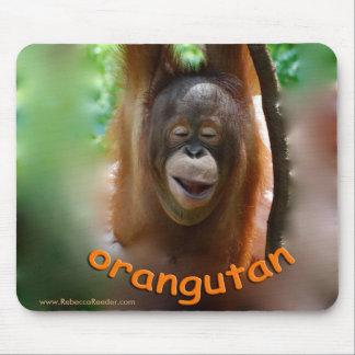 Glücklicher lächelnder Orang-Utan Mousepad
