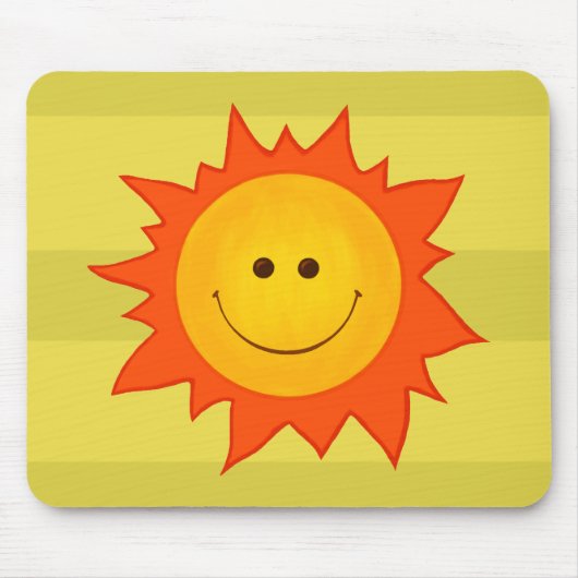 Glücklicher lächelnder Sun Mousepad (Vorne)