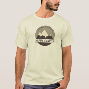 Glücklicher Lagerbewohner-Abzeichen-T-Shirt T-Shirt