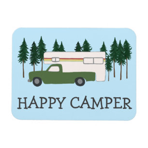 GLÜCKLICHER LAGERBEWOHNER LKW-Camping RVing Magnet