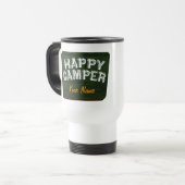 Glücklicher Lagerbewohner-Reise-Kaffee-Tasse Reisebecher (Vorderseite Links)