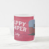 Glücklicher Lagerbewohner Shasta Anhänger-Tasse Mattglastasse (Vorderseite Links)