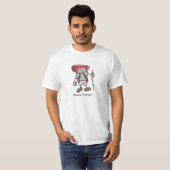 Glücklicher Lagerbewohner-Strichmännchen-T - Shirt (Vorne ganz)