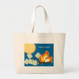 Glücklicher Lagerbewohner-Taschen-Tasche Jumbo Stoffbeutel