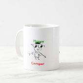 Glücklicher Lagerbewohner-Tasse Kaffeetasse (Vorderseite Links)